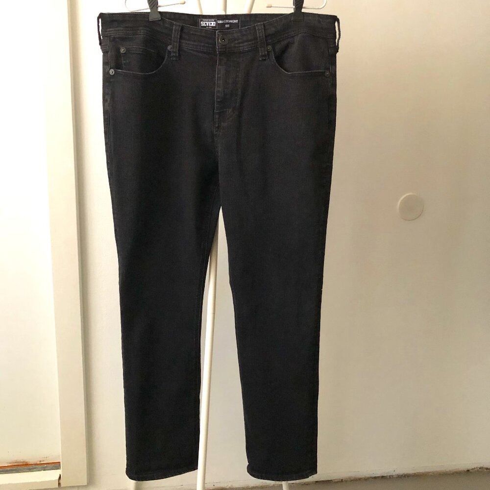 MEN’S SEVEN7 SLIM STRAIGHT FIT JEANS ROCKER BOHO FESTIVAL 36/30 NWOT